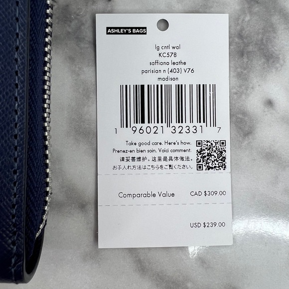 Kate Spade Madison Medium Satchel & Large Wallet Continental In Parisian Navy - Picture 16 of 16